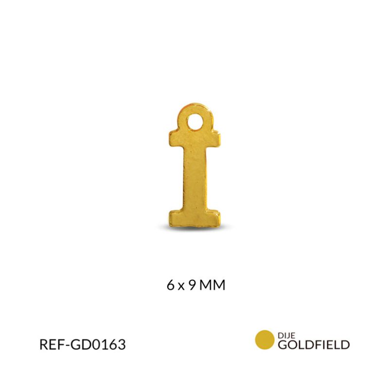 Dije goldfilled letra I 6x9mm / x unidad / Ref-GD0163 / Ref-GD0163