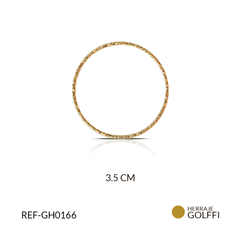 Herraje golfi para arete aro 3.5cm / x par / Ref-GH0166 / Ref-GH0166