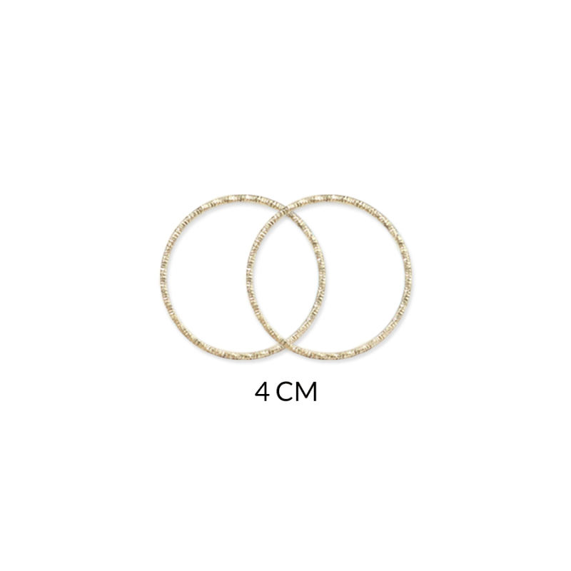 Herraje goldfilled para arete aro 4CM /  x par / Ref-GH0167 / Ref-GH0167