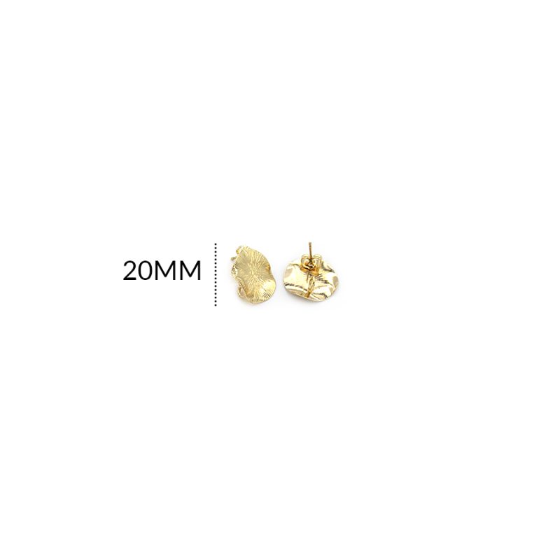Herraje goldfilled para arete circulo 20 mm color dorado / x par / Ref-GH0726