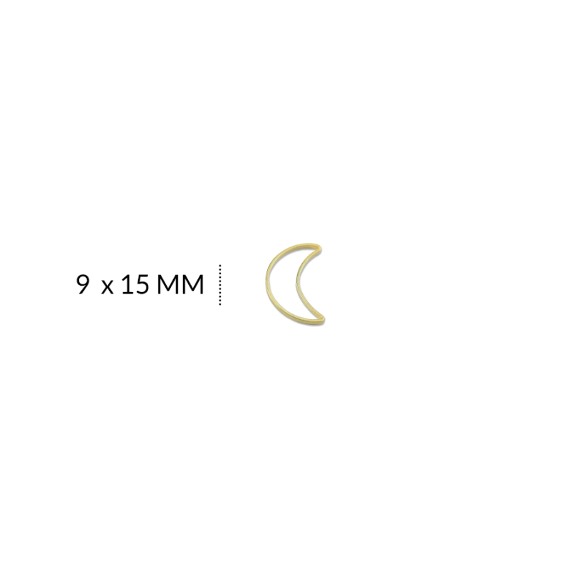 Herraje goldfilled figura luna 9 X 15 MM /  x 6 und / REF-GH0787