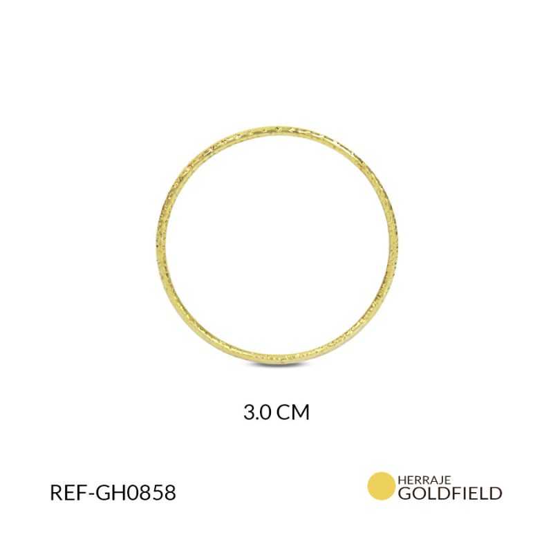 Herraje Goldfilled para arete aro 3.0 cm color dorado / x par / Ref-GH0858 / Ref-GH0858
