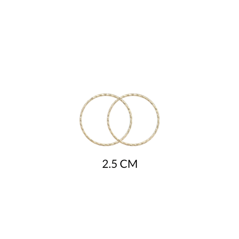 Herraje goldfilled goldfilled para arete aro 2.5cm / x par / Ref-GH0821 / Ref-GH0821