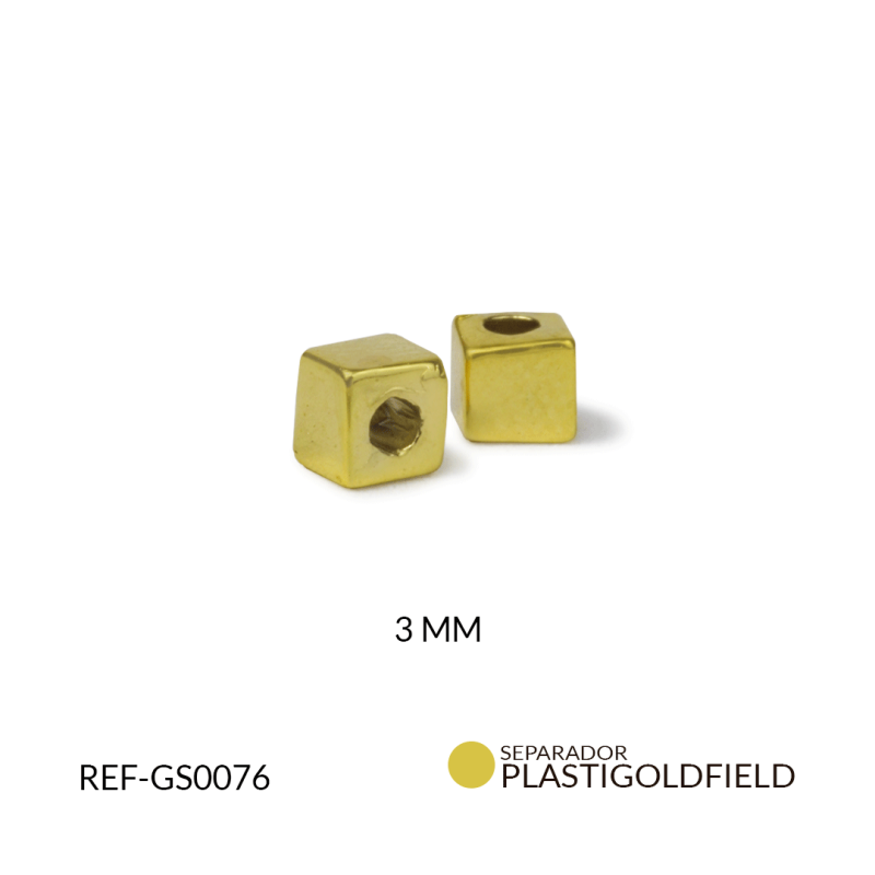 SEPARADOR PLASTIGOLDFIELD CUBO 3MM / paquete x 2 gramos 60 UND APROX / REF-GS0076