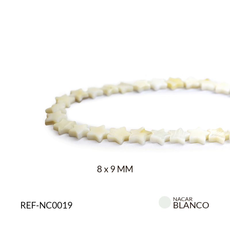 NACAR ESTRELLA 8/9MM / x sarta / REF-NC0019