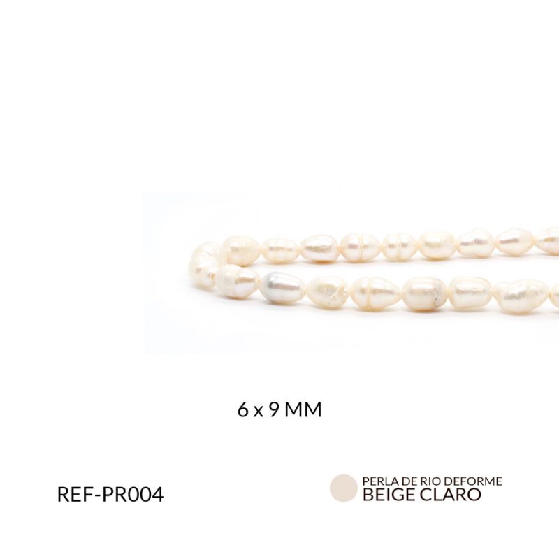 Perla de rio deforme 6 x 9 mm / x sarta / Ref-PR004