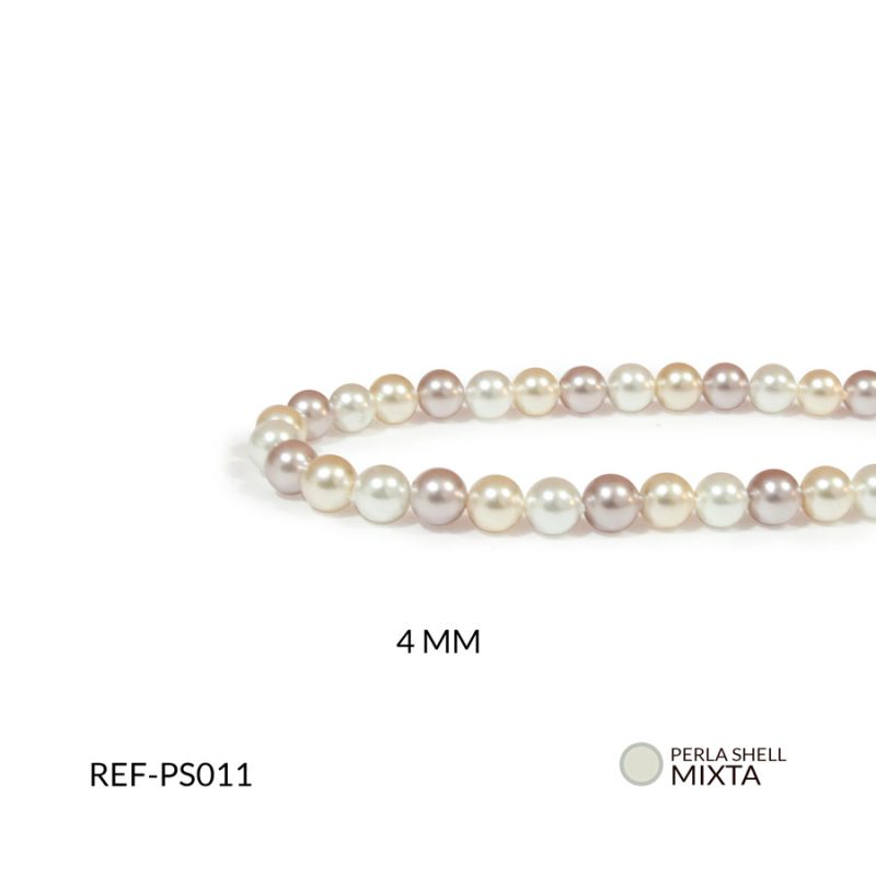 Perla Shell tonos pastel 4 mm / x Sarta / Ref-PS011