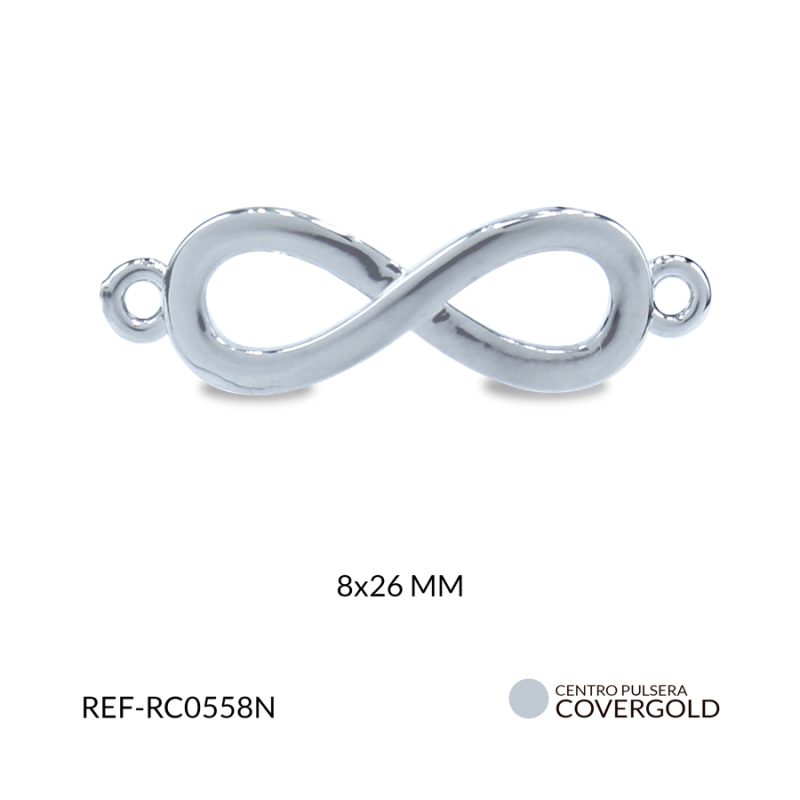 Centro pulsera covergold infinito 8 x 26 mm / x unidad / Ref-RC0558N