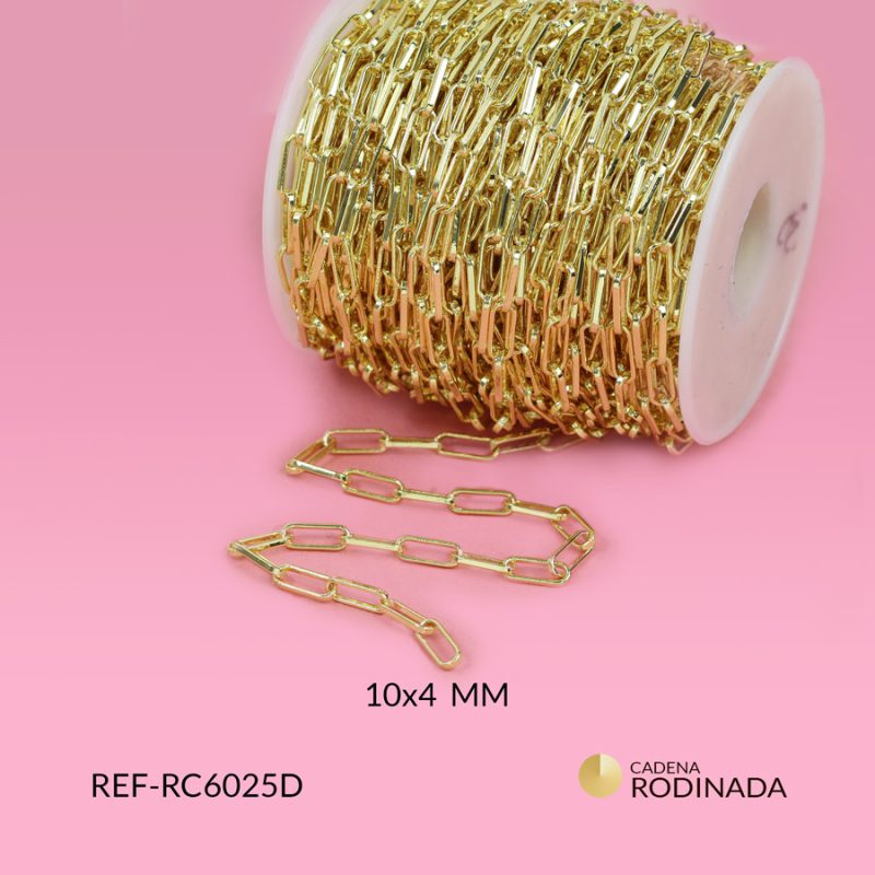 Cadena rodinada eslabón ovalado 10x4mm / x 50 centímetros / Ref-RC6025D / Ref-RC6025D