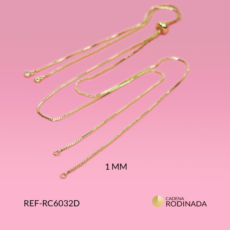 Cadena Rodinada cola de raton 1mm / x unidad / Ref-RC6032D / Ref-RC6032D
