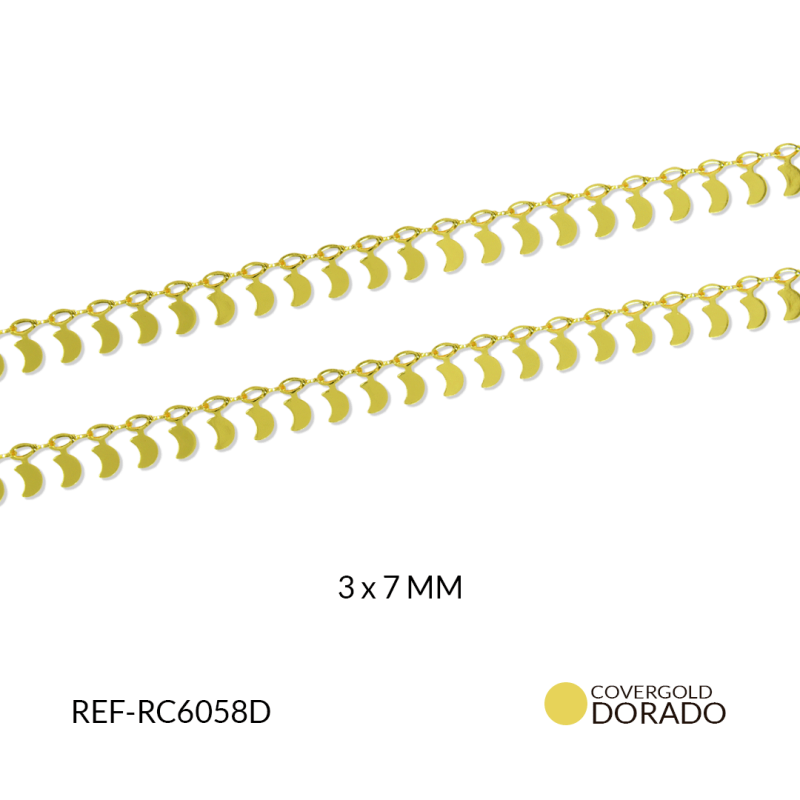 CADENA COVERGOLD LUNA/ x 50 CM/ 3x7mm / REF-RC6058D