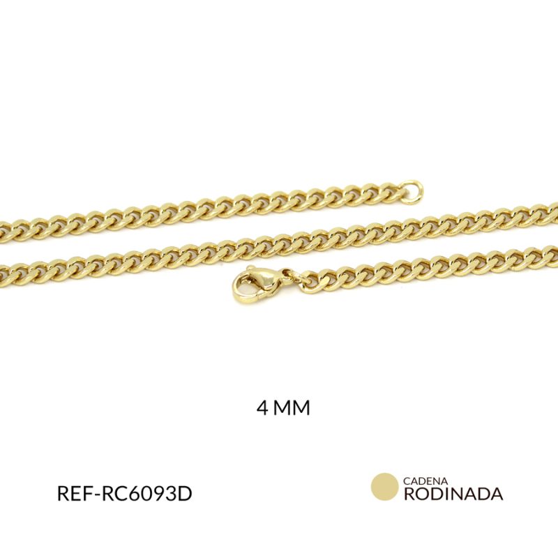 Cadena covergold cartier 4 mm / x unidad / Ref-RC6093D