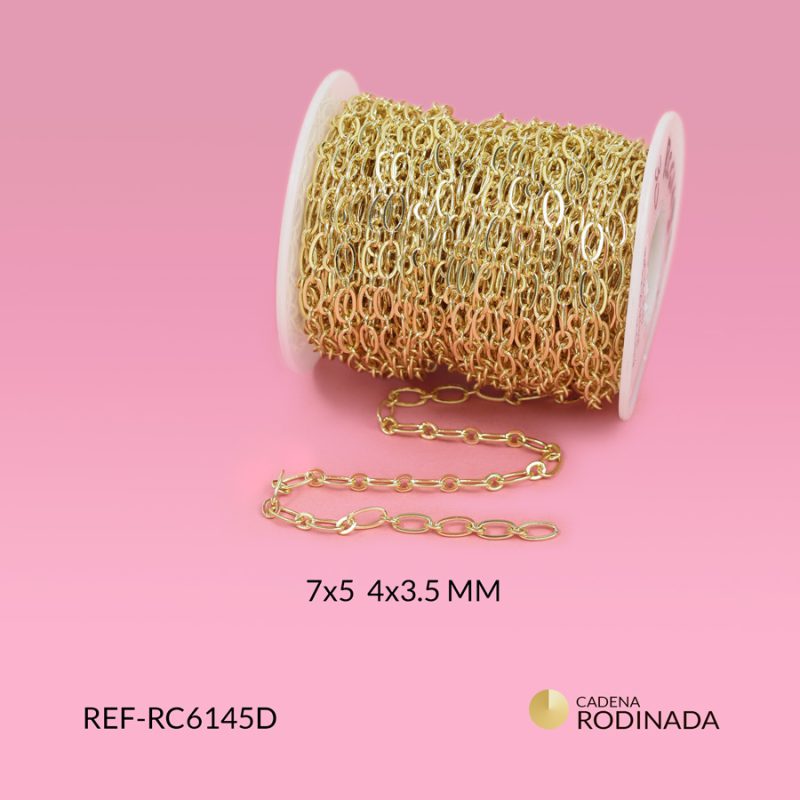 Cadena covergold eslabon 7.5x4 4x3.5mm / x metro / Ref-RC6145D / Ref-RC6145D