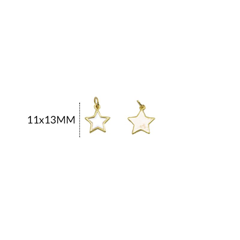 Dije covergold estrella nacar 11x13MM / x unidad / REF-RD0323D