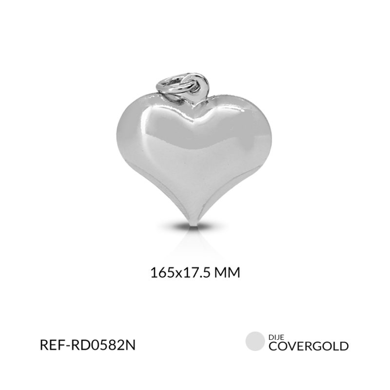 Dije covergold corazón 16.5 x 17.5 mm / x unidad / ref-RD0582N