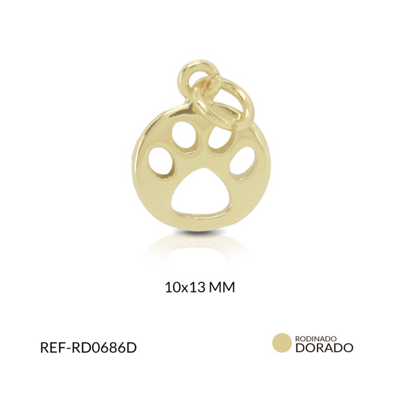 Dije covergold circulo huella 10 x 13 mm / x unidad / Ref-RD0686D