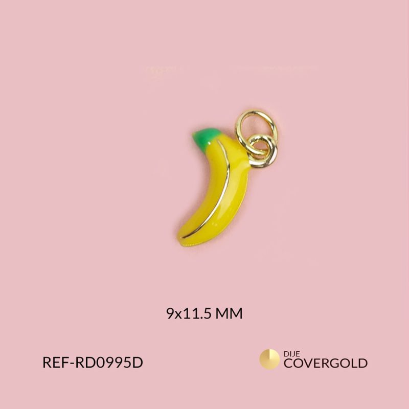 Dije covergold Banano 9x11.5 mm / x unidad / ref-RD0995D / RD0995D