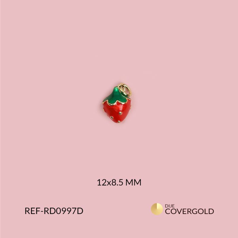 Dije covergold fresa 12x8.5 mm / x unidad / ref-RD0997D / RD0997D