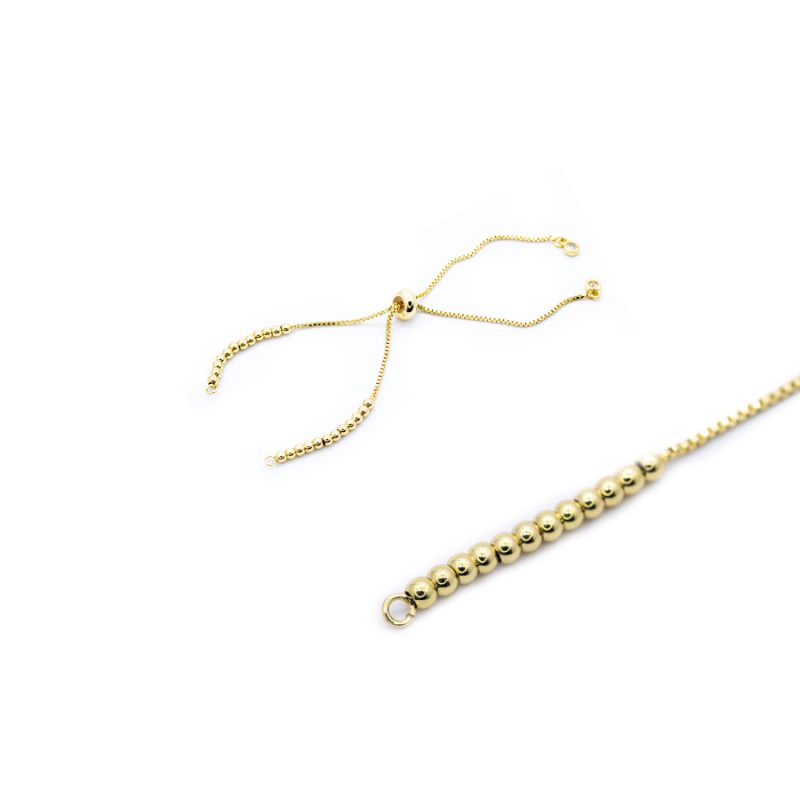 Extensión para pulsera rodinada balin 3MM / color dorado / por unidad / REF-11190D / REF-11190D