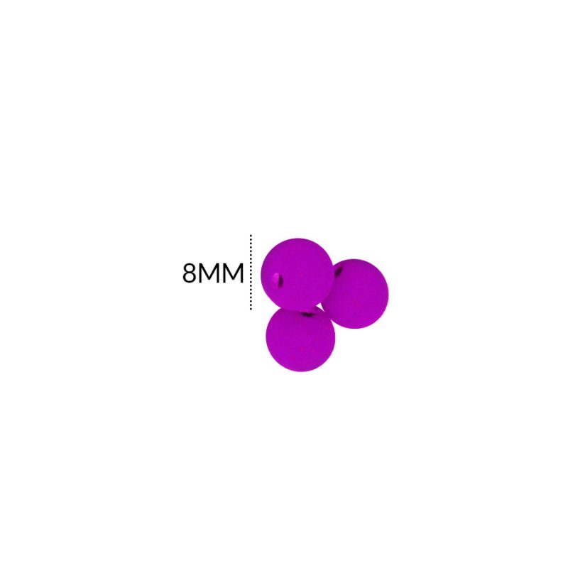Bola neopreno liso Morado 8mm / paquete x 12 unidades / ref-9601C92 / ref-9601C92