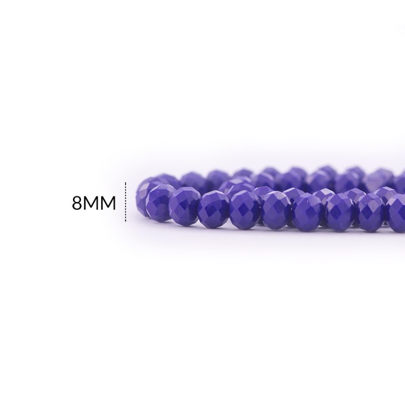Rondela mate azul rey 8mm / x sarta / Ref-8R339 / REF-8R339