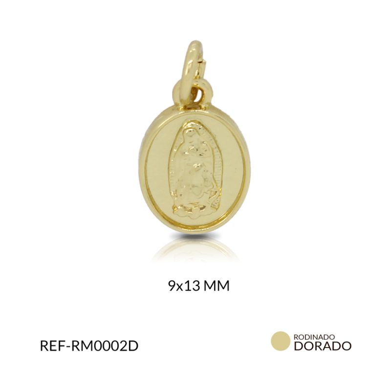 Medalla covergold virgen de Guadalupe 3x9mm / x unidad / RM0002D