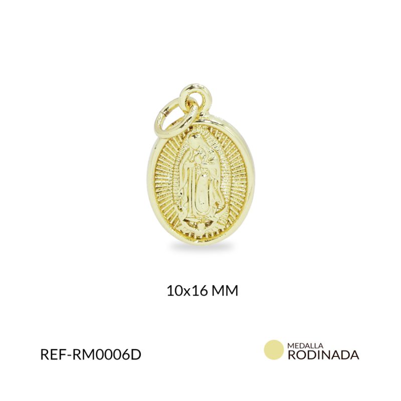 Medalla Covergold virgen de Guadalupe 10x16mm / x unidad / Ref-RM0006D / Ref-RM0006D
