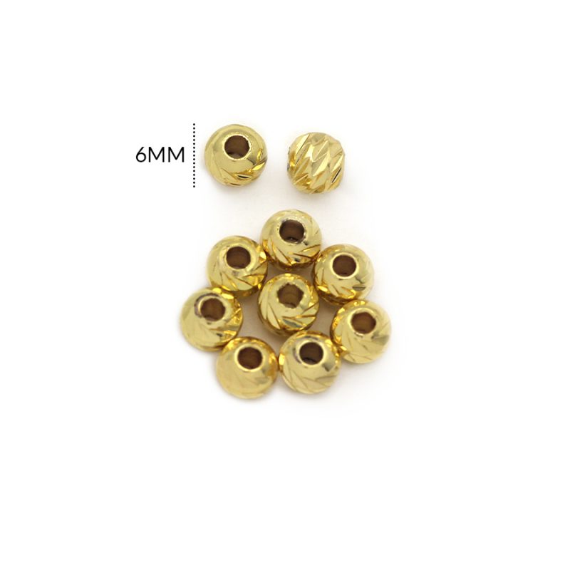 Balin rodinado macizo diamantado 6mm / Paquete x 12 und / Ref-RS0041D / Ref-RS0041D