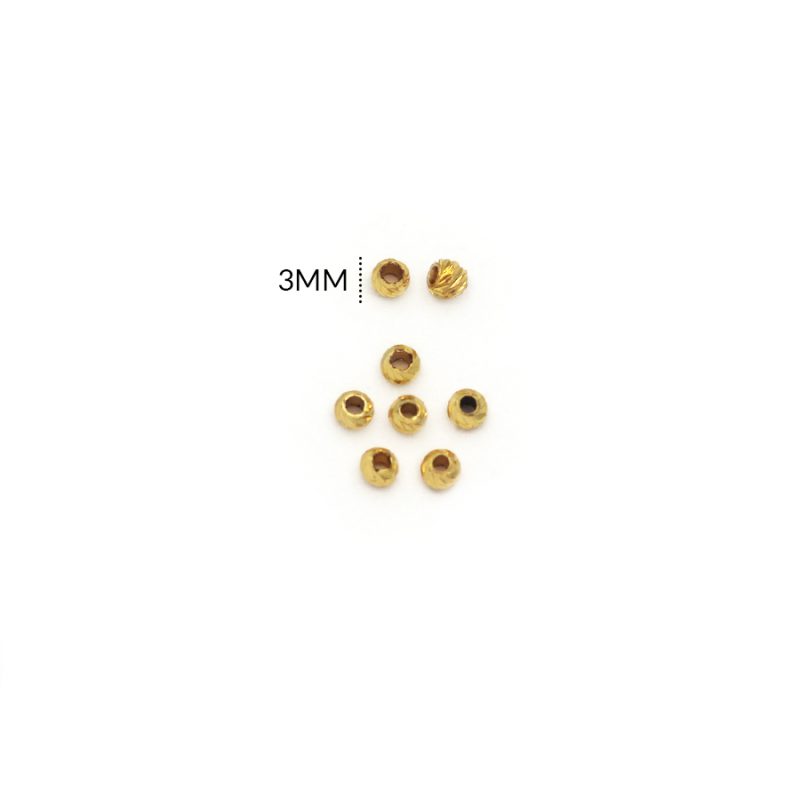 Balin rodinado macizo diamantado 3mm / paquete x 12 unidades / Ref-RS0053D / Ref-RS0053D