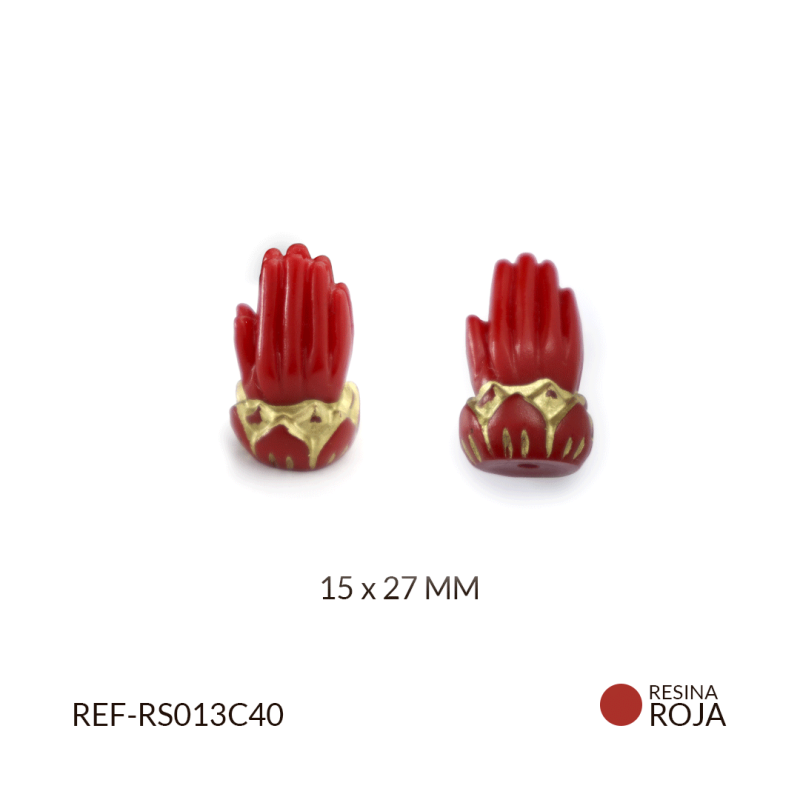 Separador resina namaste rojo 15x27mm / x unidad / Ref-RS013C40 / Ref-RS013C40