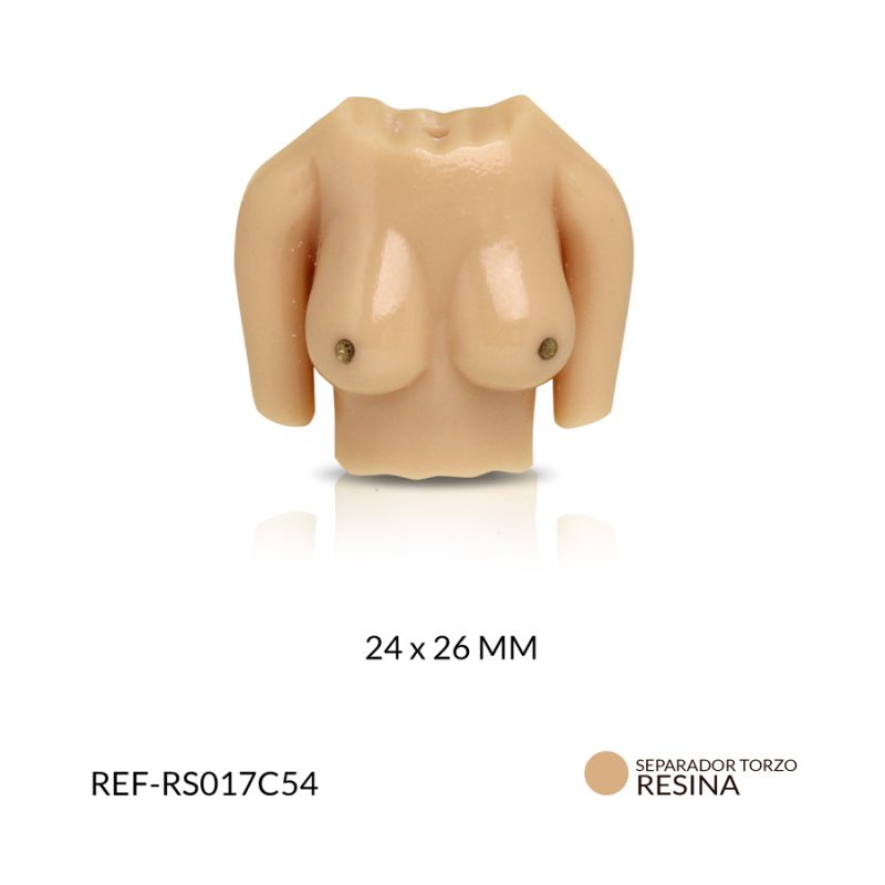 SEPARADOR RESINA TORSO MUJER PIEL 24x26 MM / x UND / Ref-RS017C54