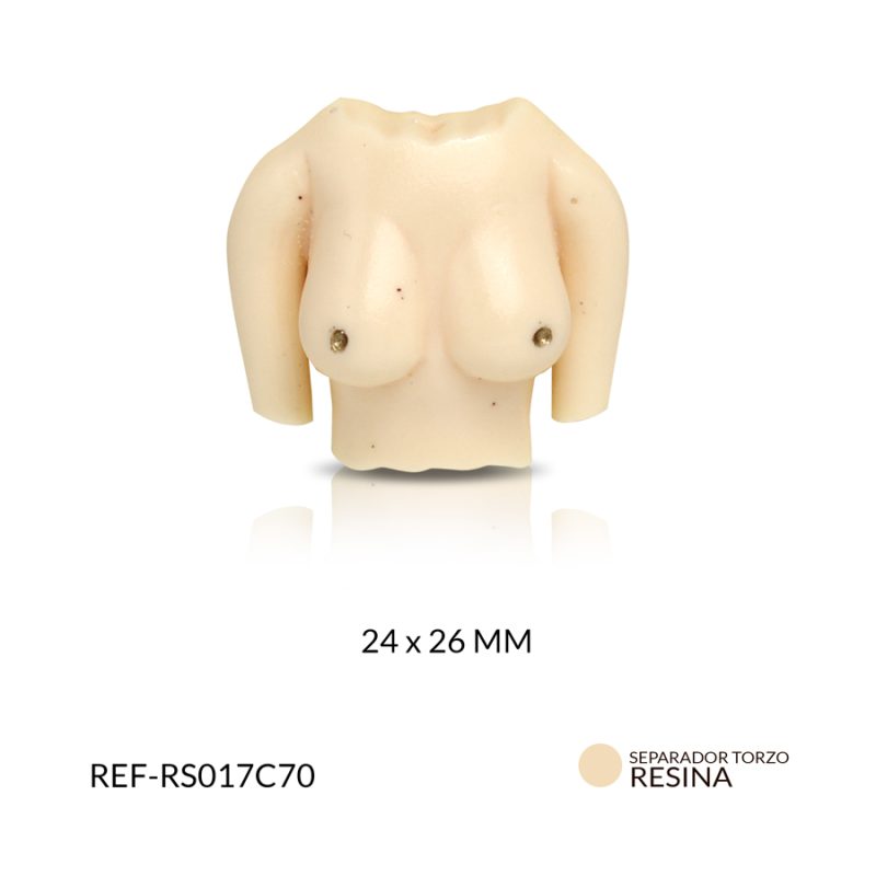 SEPARADOR RESINA TORSO MUJER  BEIGE 24x26 MM / x UND / Ref-RS017C70
