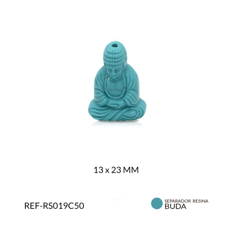 Separador resina buda verde aguamarina 13 x 23 mm / x und / RS019C50
