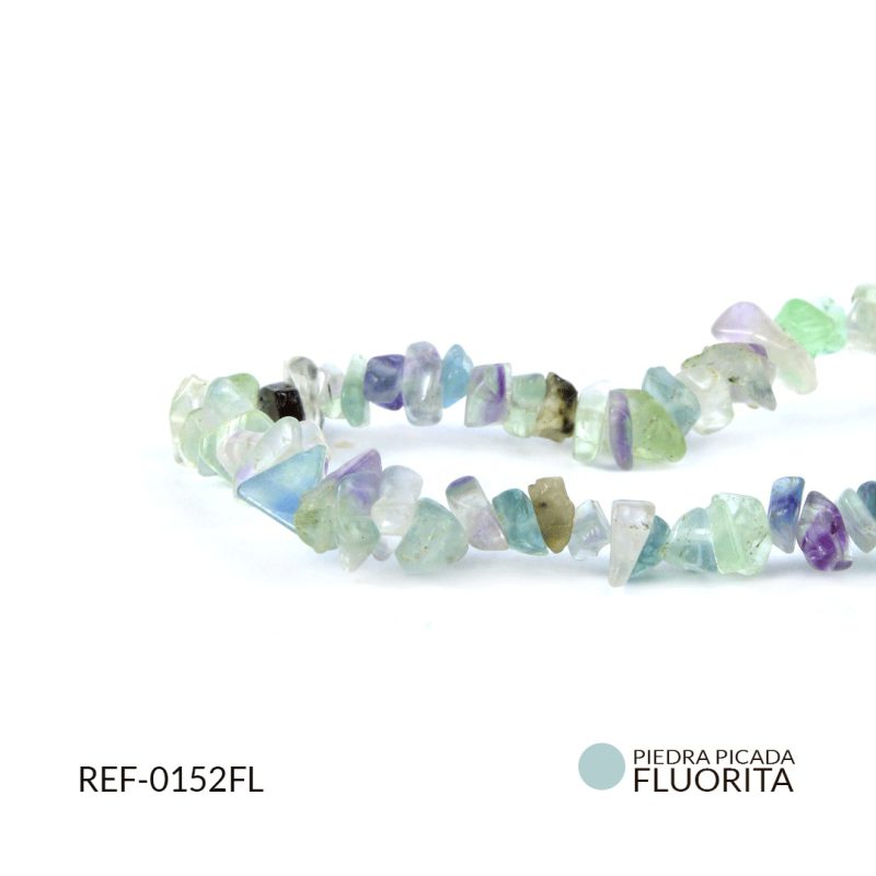 Piedra picada cuarzo fluorita pequeña / x sarta  / REF-0152FL