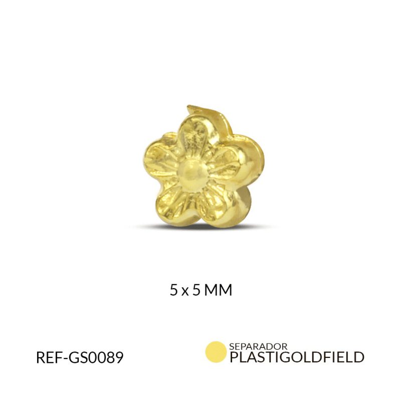 SEPARADOR PLASTIGOLDFIELD FLOR 5X5 MM / paquete x 2 gramos / REF-GS0089