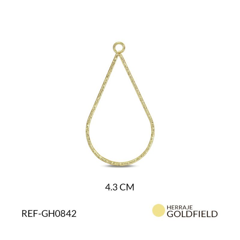 Herraje en Goldfilled para arete gota 4.3CM / x par / Ref-GH0842 / Ref-GH0842