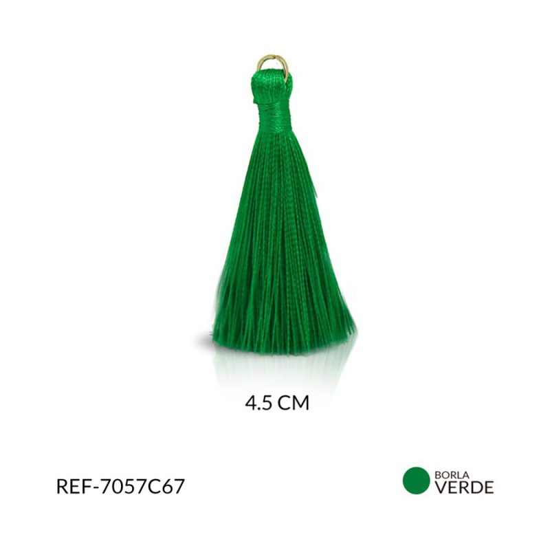 BORLA VERDE  HILO CORDON 4.5CM / x PAR / Ref-7057C67