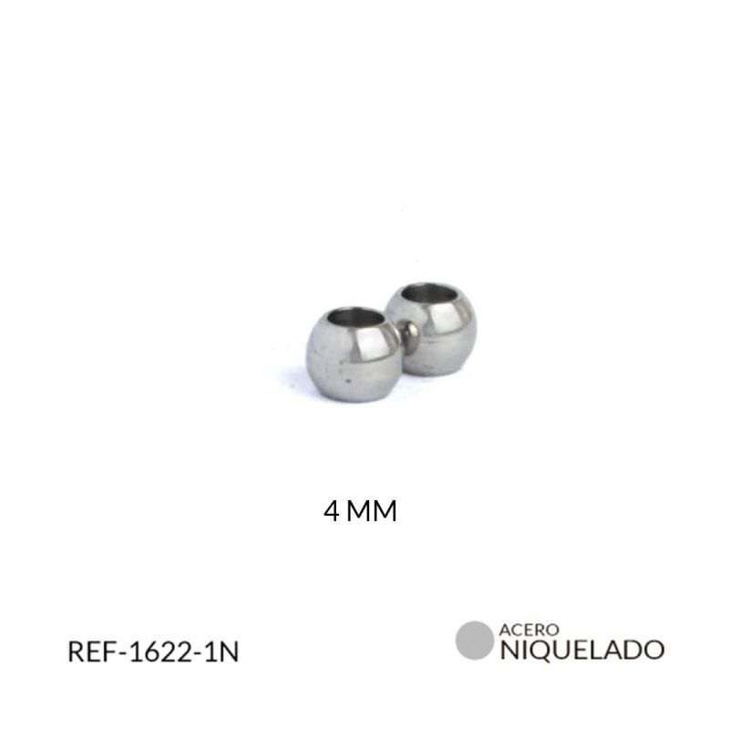 Balin acero macizo boca extra ancha 4mm / paquete X 12 unidades / Ref-1622-1N / Ref-1622-1N