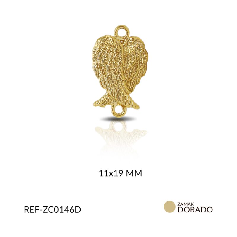 CENTRO PULSERA ZAMAK ALA 11X19 MM / PAQUETE x 3 UND / Ref-ZC0146D