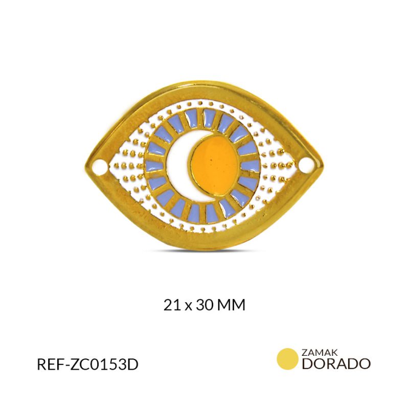 CENTRO PULSERA ZAMAK OJO SUNNY 30x21MM / x UND / Ref-ZC0153D