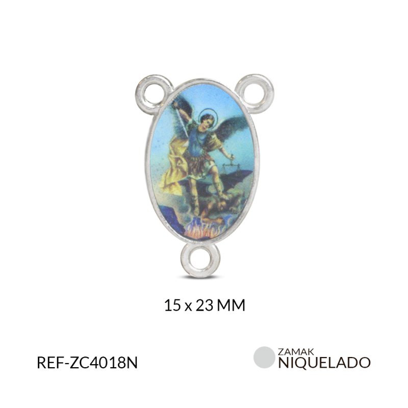CRUCERO ZAMAK ARCANGEL SAN MIGUEL EN RESINA 15*23MM / PAQUETE x 12 UND / Ref-ZC4018N