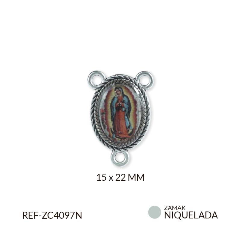 CRUCERO ZAMAK VIRGEN GUADALUPE / paquete x 6 und / REF-ZC4097N