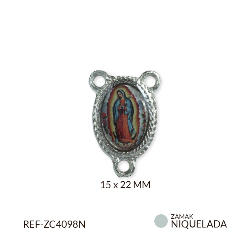 CRUCERO ZAMAK VIRGEN GUADALUPE / paquete x 6 und / REF-ZC4098N
