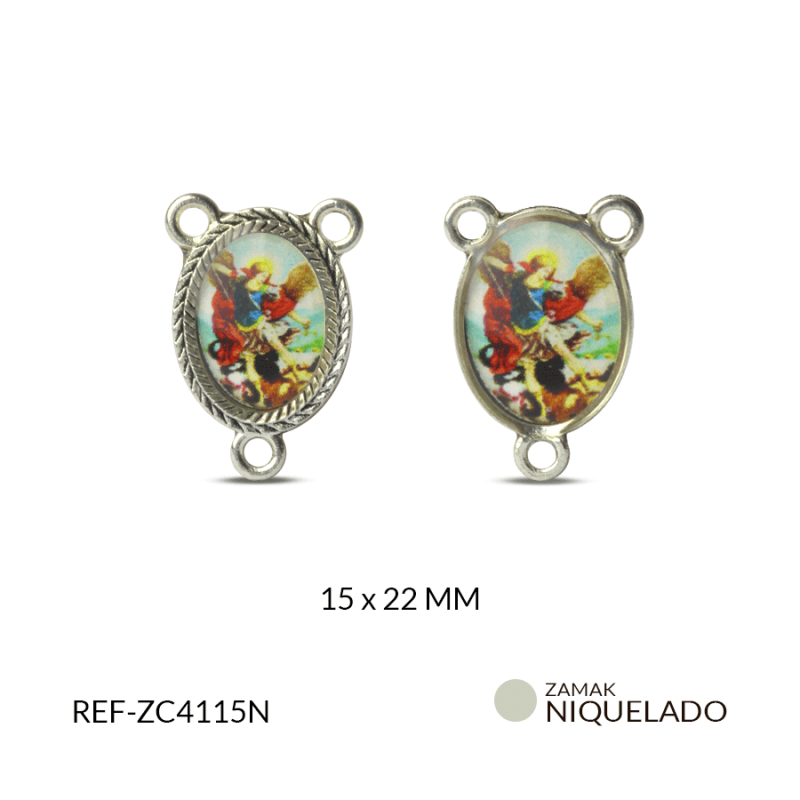 CRUCERO ZAMAK ARGANGEL SAN MIGUEL 15*22 MM /PAQUETE x 6 UND / Ref-ZC4115N