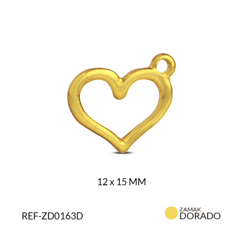 DIJE ZAMAK CORAZON BLODY 12*15MM / x 3UND / Ref-ZD0163D