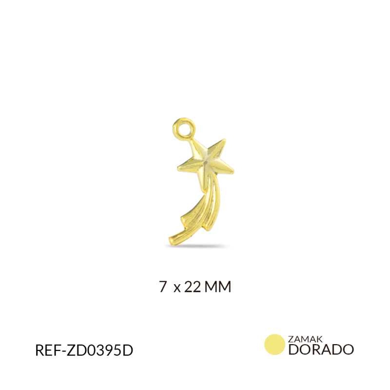 Dije zamak estrella fugaz / paquete x 3 unidades / REF-ZD0395D