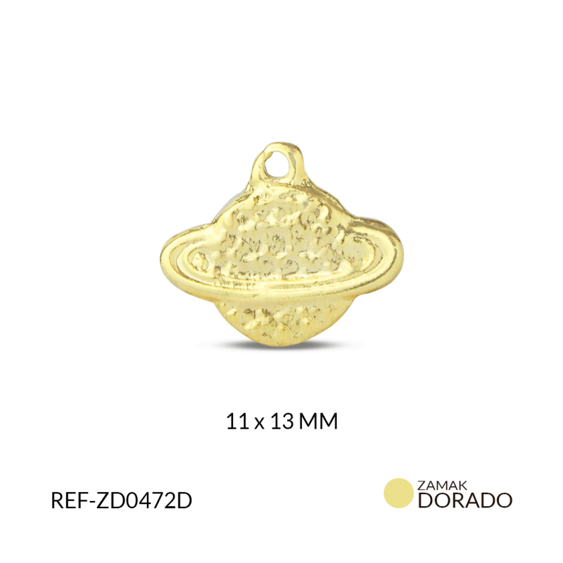 Dije zamak planeta saturno 11x13MM / paquete x 3 unidades / Ref-ZD0472D / Ref-ZD0472D