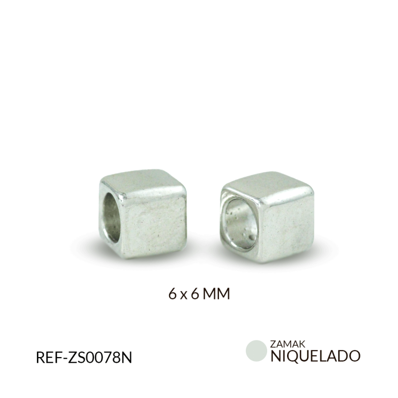 SEPARADOR EN ZAMAK CUBO / color plateado / PAQUETE X 12 UND / REF-ZS0078N