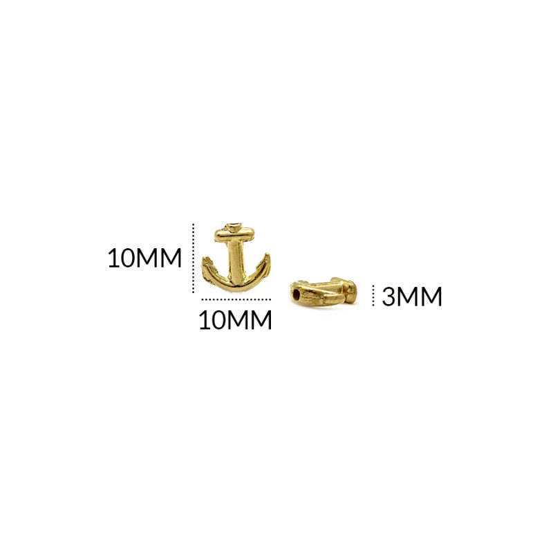 SEPARADOR ZAMAK ANCLA 10 X 10 X 3MM / PAQUETE x 6 UNIDADES / REF-ZS0148D
