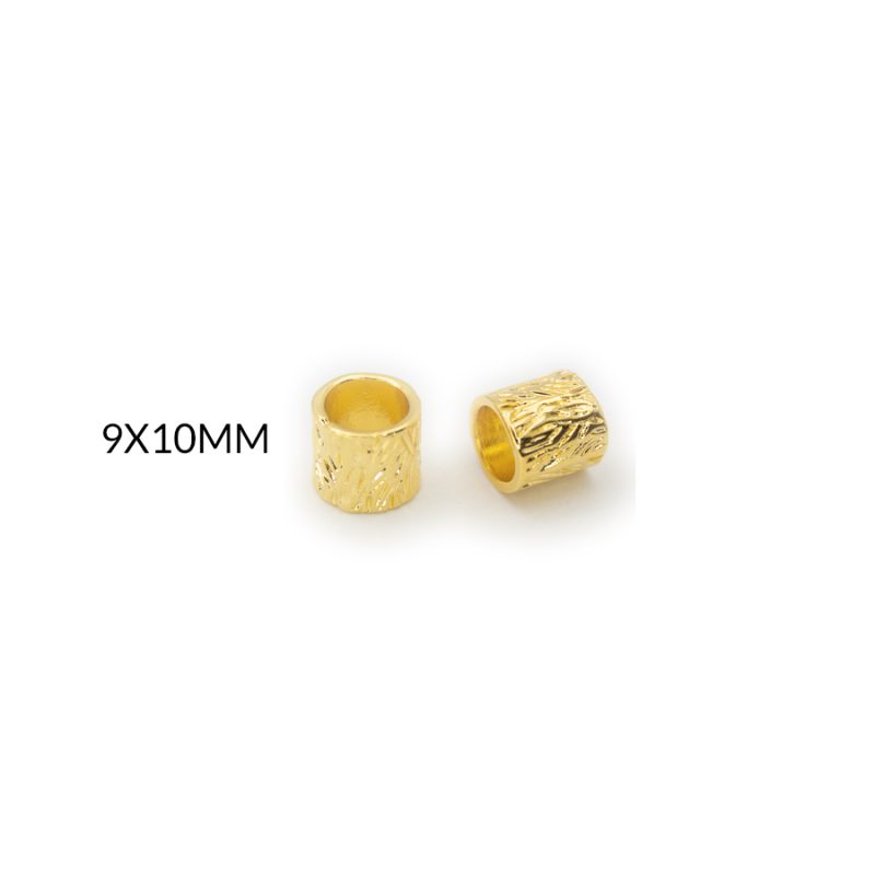 SEPARADOR EN ZAMAK TUBO MADERITO 9 X 10MM /paquete x 3 unidades / REF-ZS0183D
